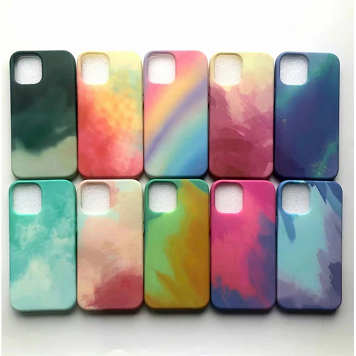 Funda de telèfon de silicona amb estampat d'aquarel·la